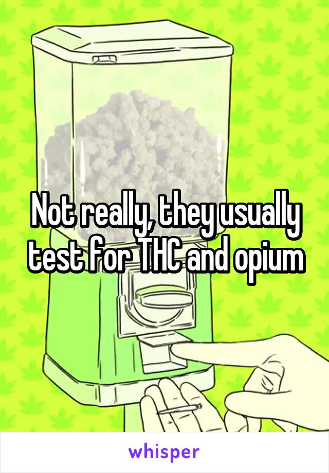 Not really, they usually test for THC and opium