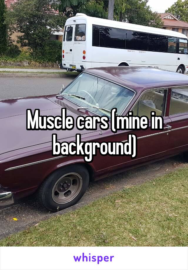 Muscle cars (mine in background)