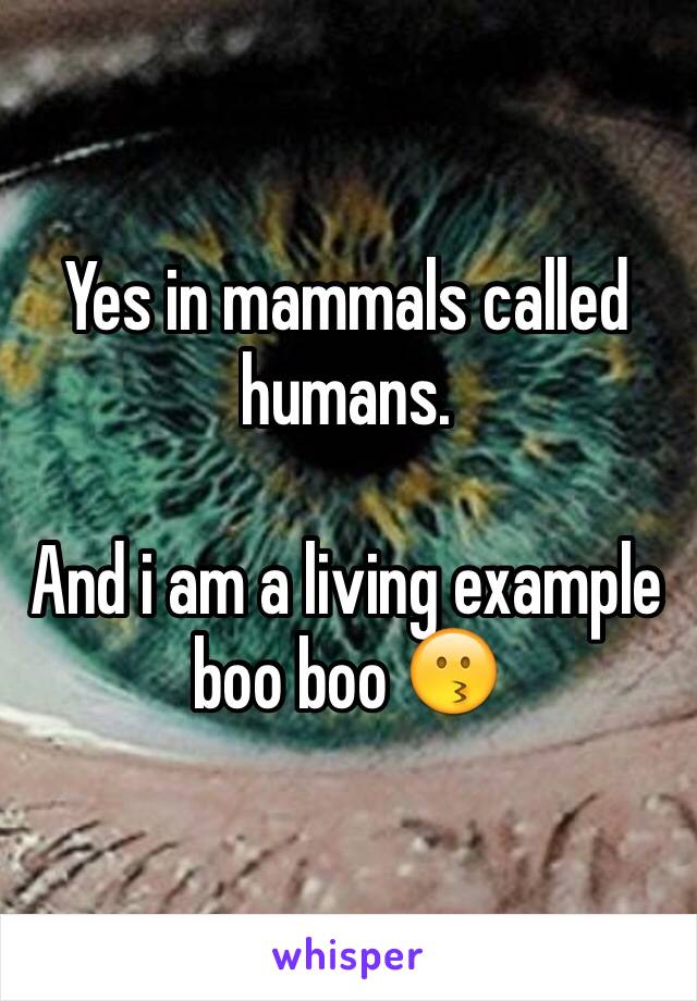 Yes in mammals called humans. 

And i am a living example boo boo 😗