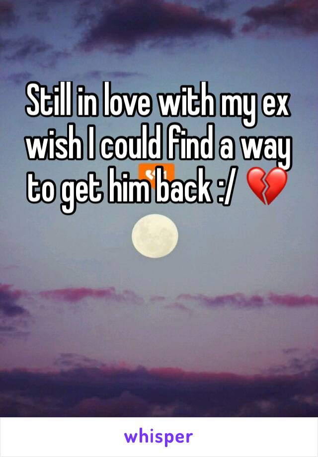 Still in love with my ex wish I could find a way to get him back :/ 💔