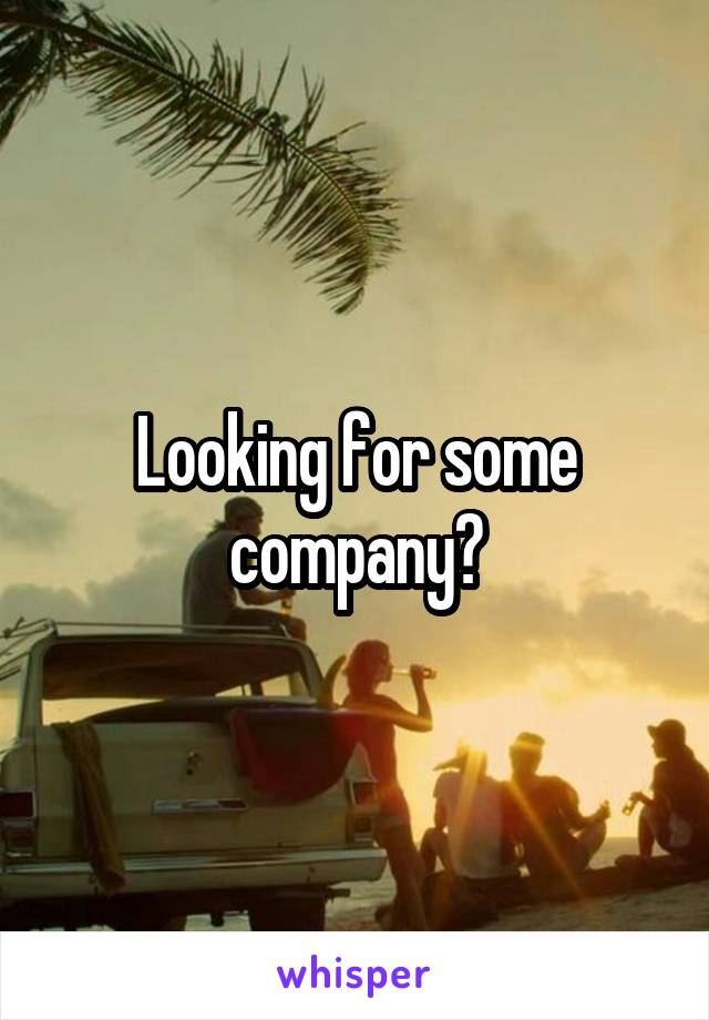 Looking for some company?