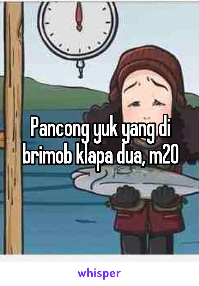 Pancong yuk yang di brimob klapa dua, m20