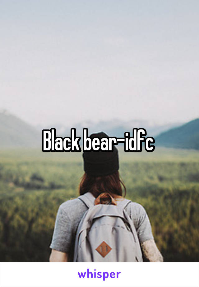 Black bear-idfc 