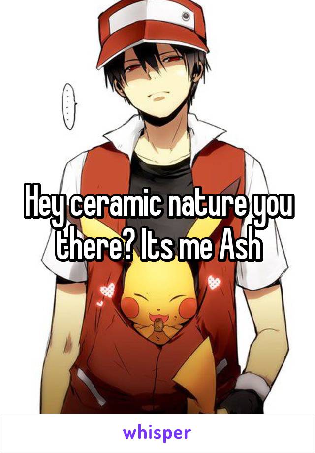 Hey ceramic nature you there? Its me Ash