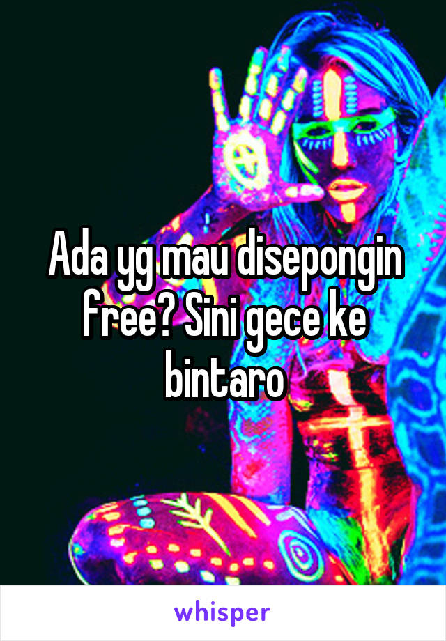 Ada yg mau disepongin free? Sini gece ke bintaro