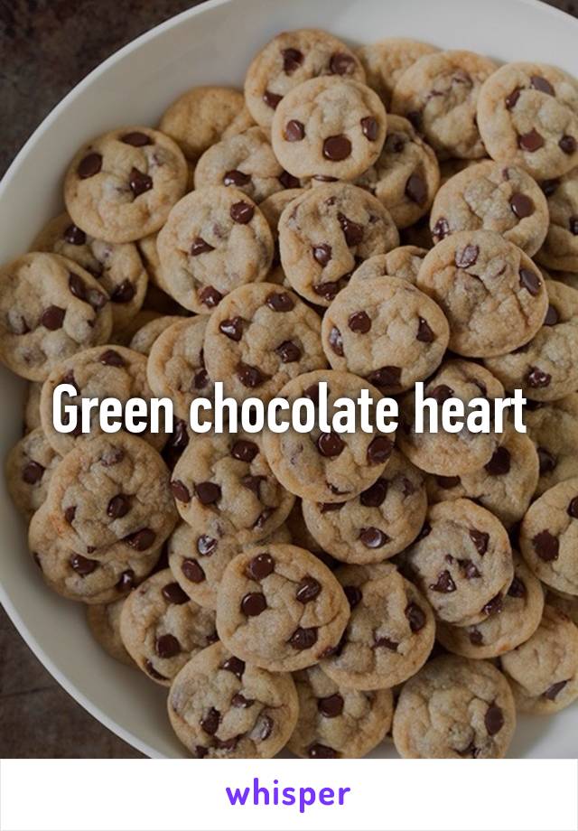 Green chocolate heart