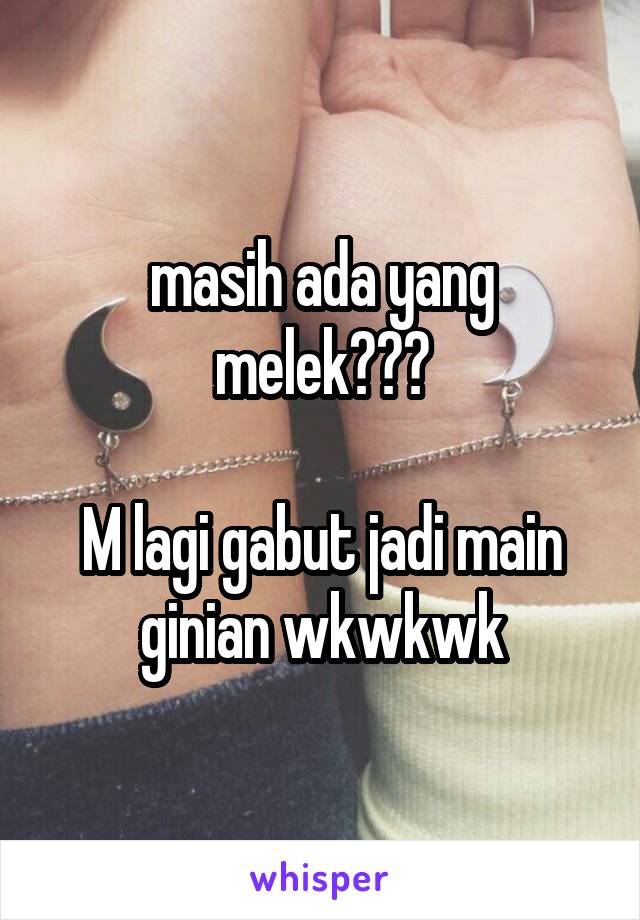 masih ada yang melek???

M lagi gabut jadi main ginian wkwkwk