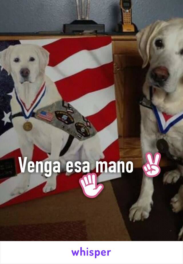 Venga esa mano ✌✋