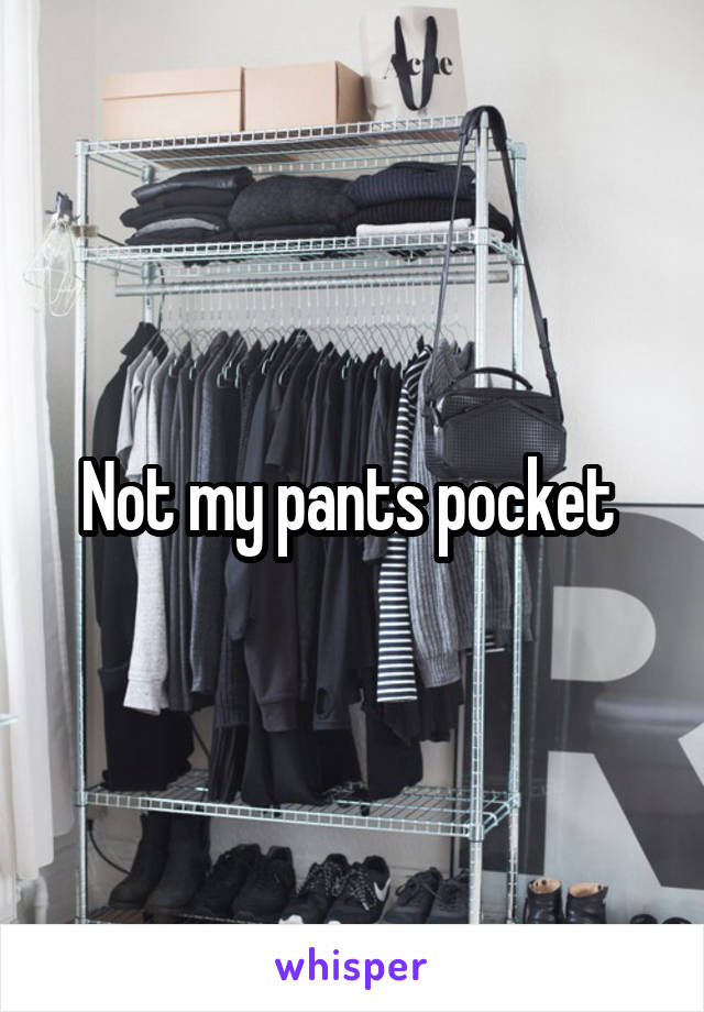 Not my pants pocket 