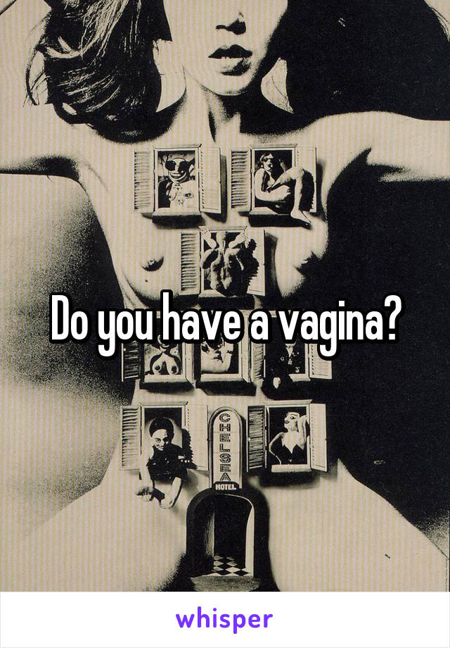 Do you have a vagina?