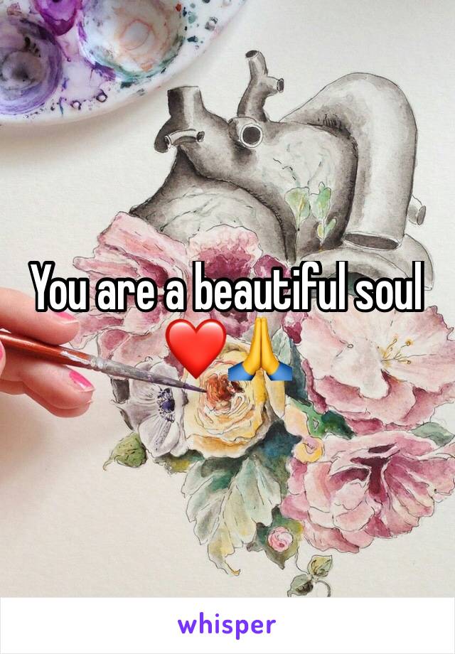 You are a beautiful soul❤🙏