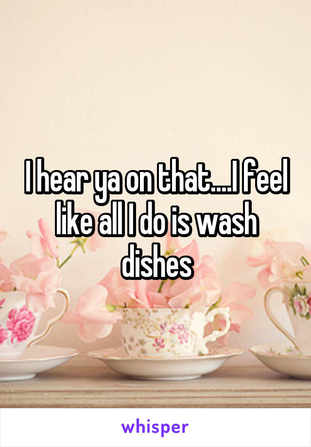 I hear ya on that....I feel like all I do is wash dishes