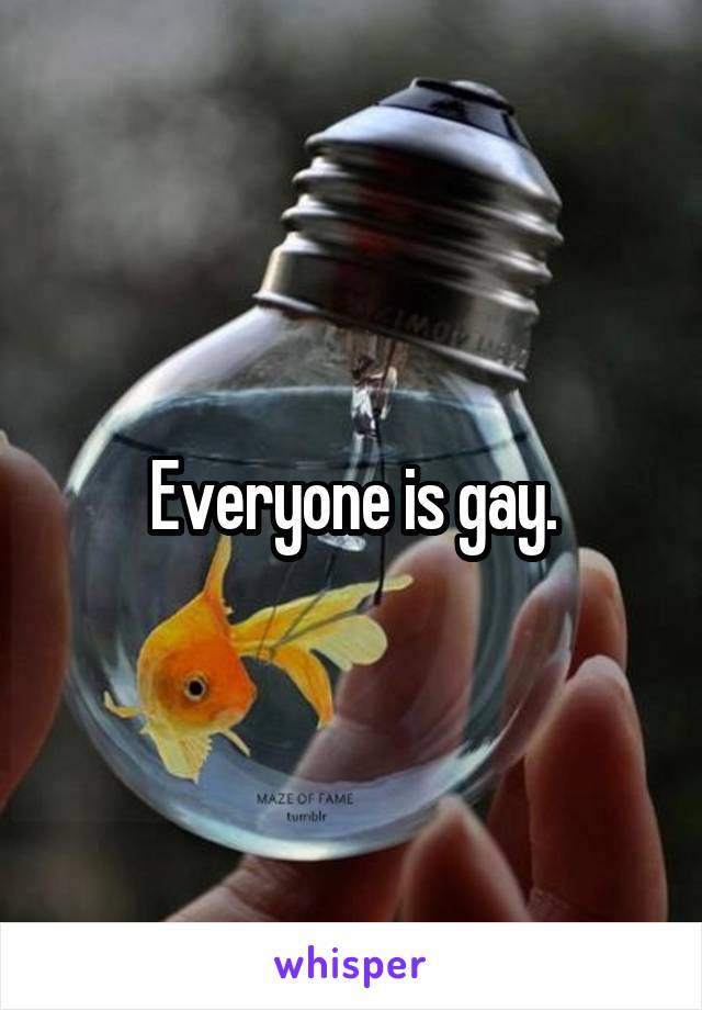 Everyone is gay.