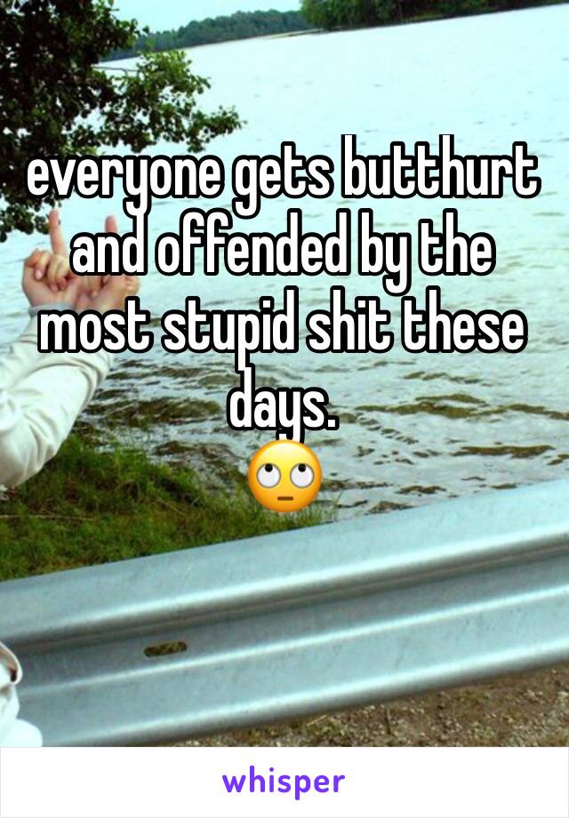 everyone gets butthurt and offended by the most stupid shit these days. 
🙄
