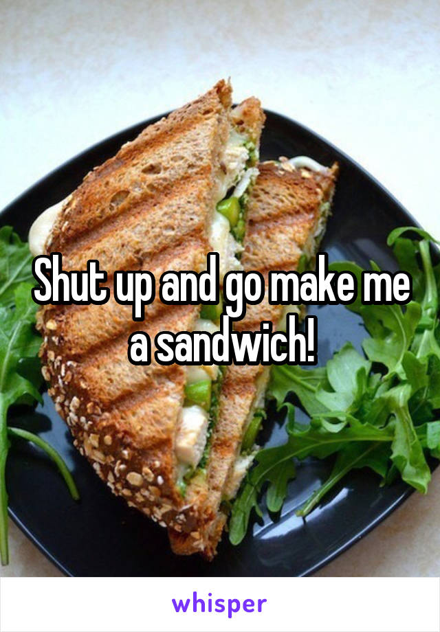 Shut up and go make me a sandwich!