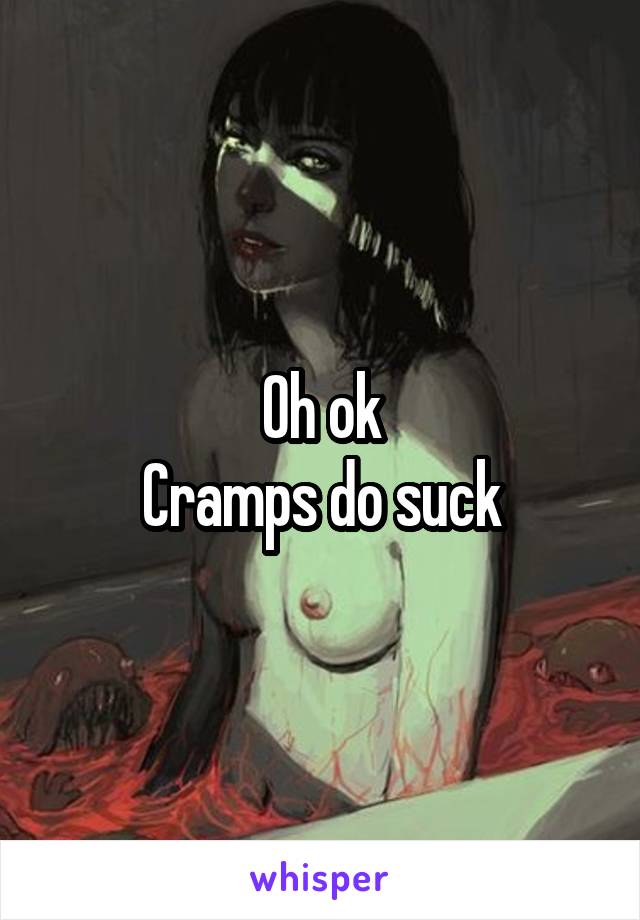 Oh ok
Cramps do suck