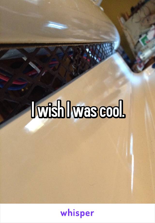 I wish I was cool.