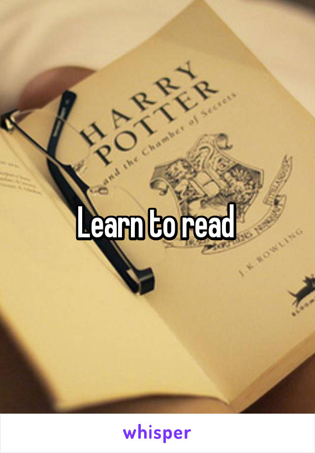 Learn to read 