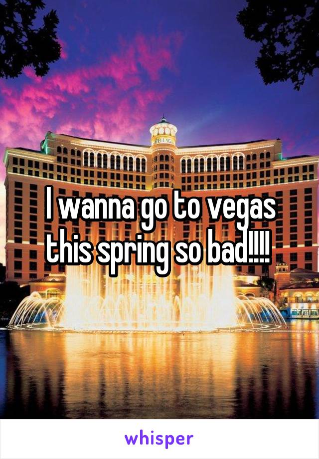 I wanna go to vegas this spring so bad!!!! 