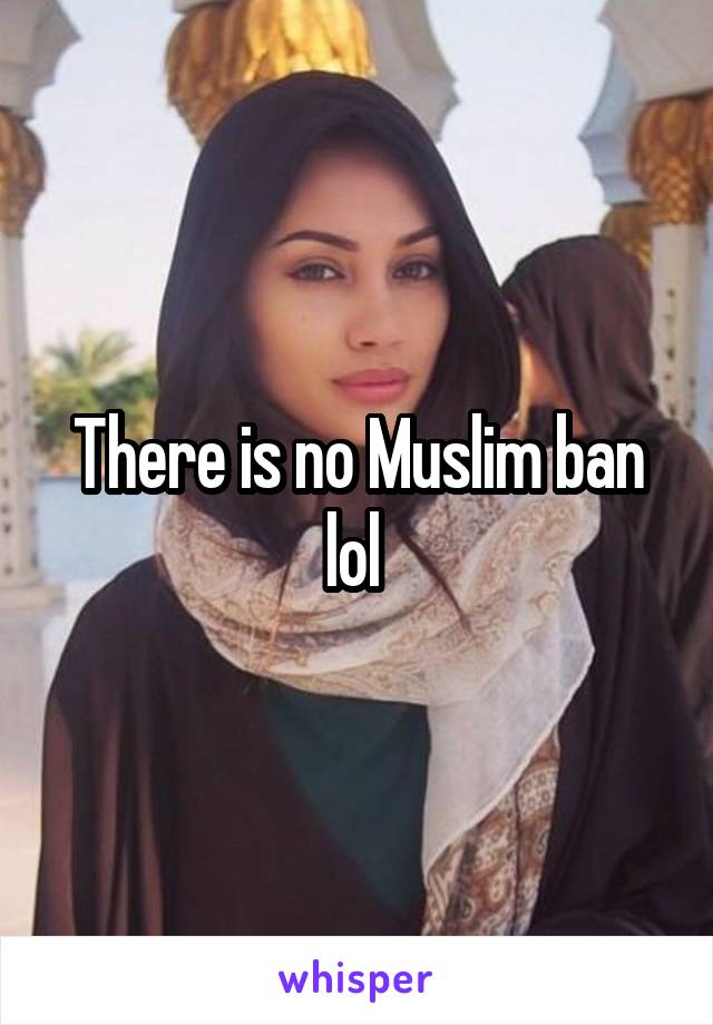 There is no Muslim ban lol 