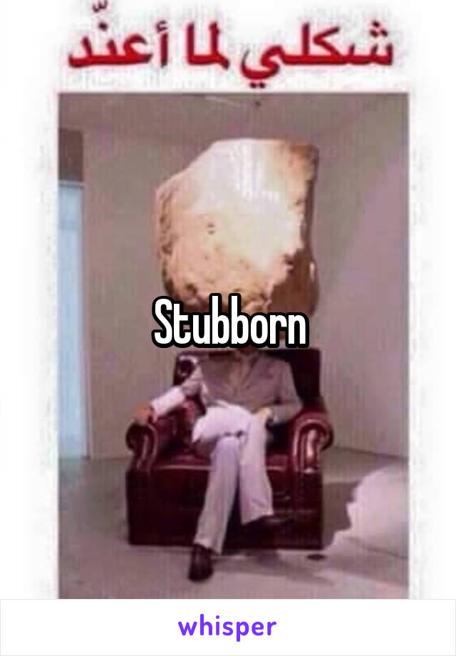 Stubborn