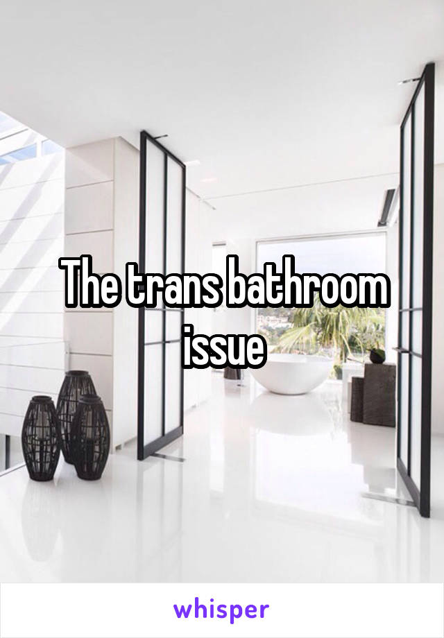 The trans bathroom issue