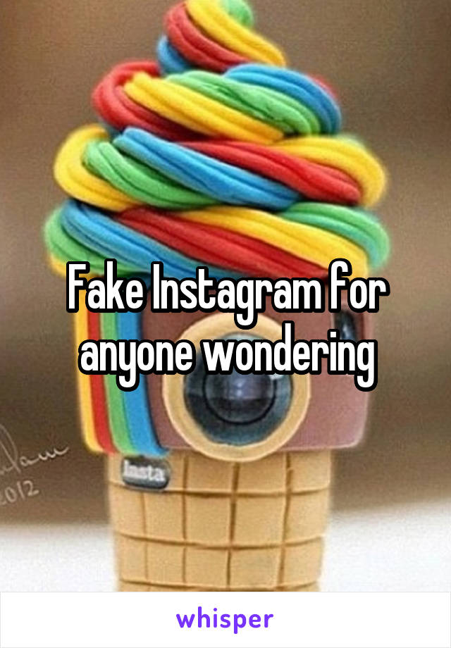 Fake Instagram for anyone wondering