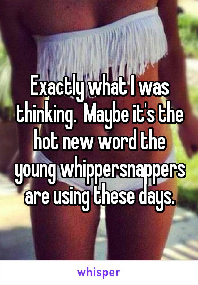 Exactly what I was thinking.  Maybe it's the hot new word the young whippersnappers are using these days.