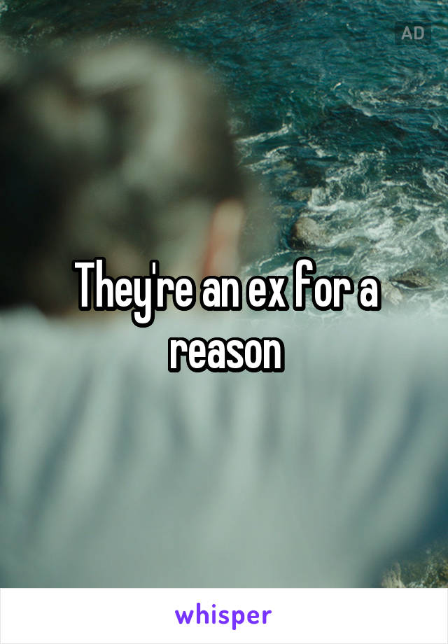 They're an ex for a reason