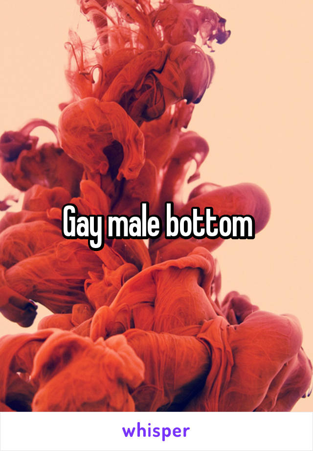 Gay male bottom