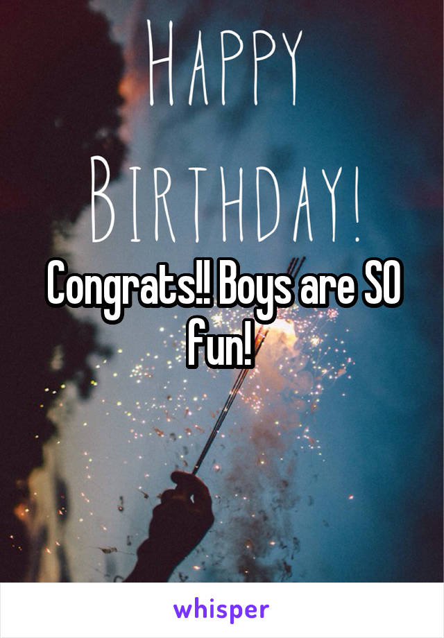 Congrats!! Boys are SO fun! 