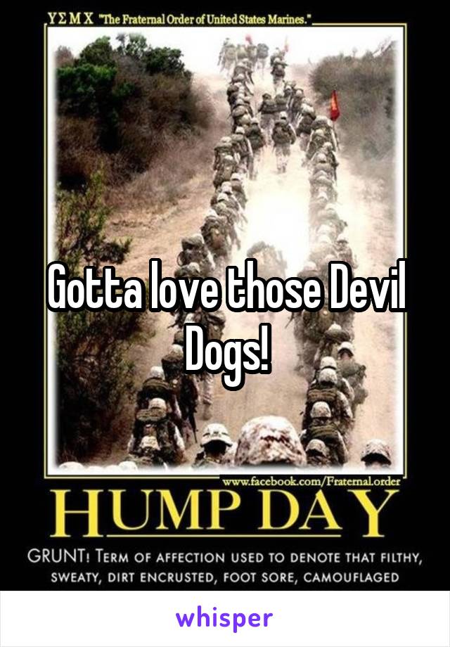 Gotta love those Devil Dogs!