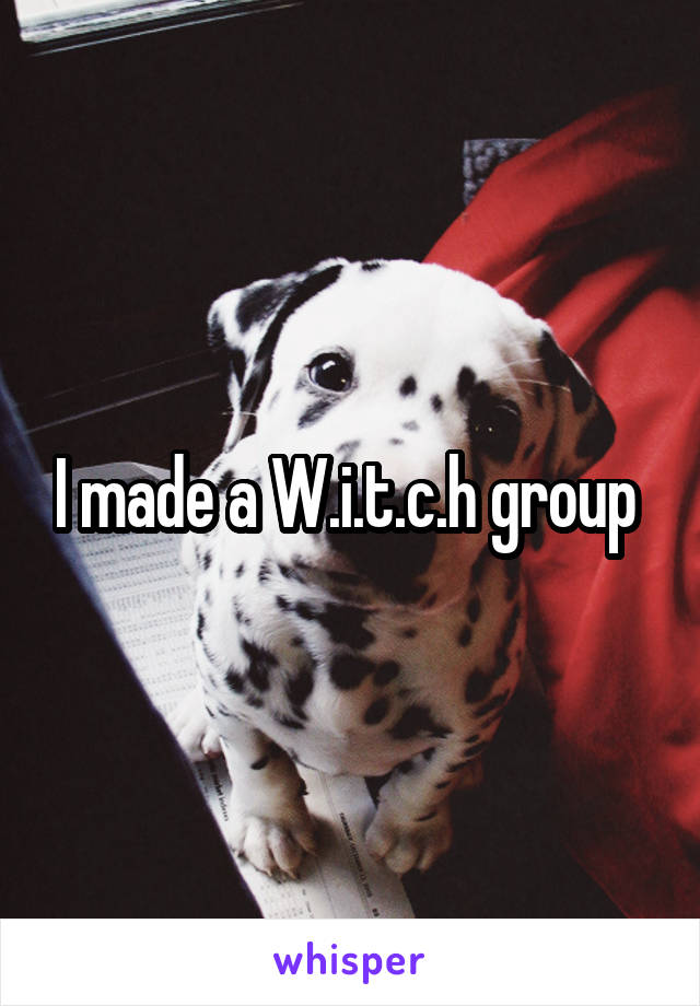 I made a W.i.t.c.h group 