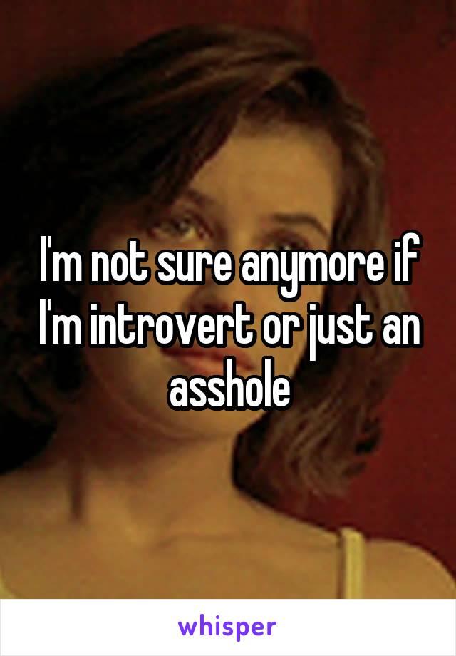 I'm not sure anymore if I'm introvert or just an asshole