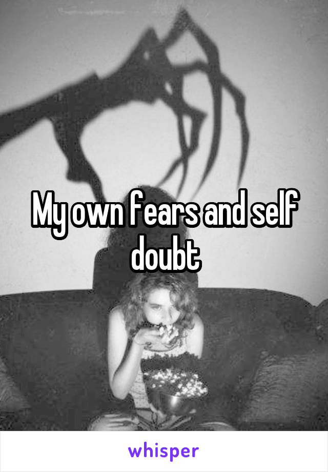 My own fears and self doubt