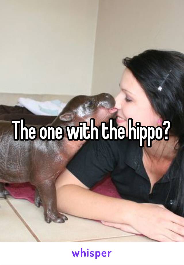 The one with the hippo? 