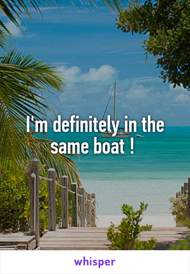 I'm definitely in the same boat ! 