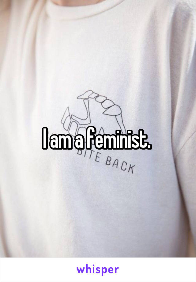 I am a feminist. 