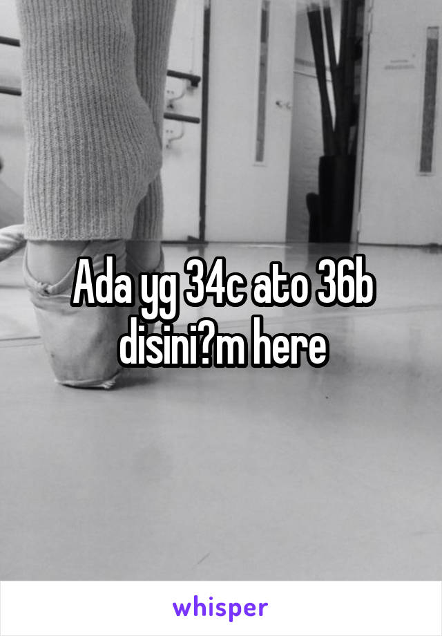 Ada yg 34c ato 36b disini?m here