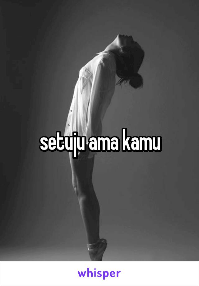 setuju ama kamu