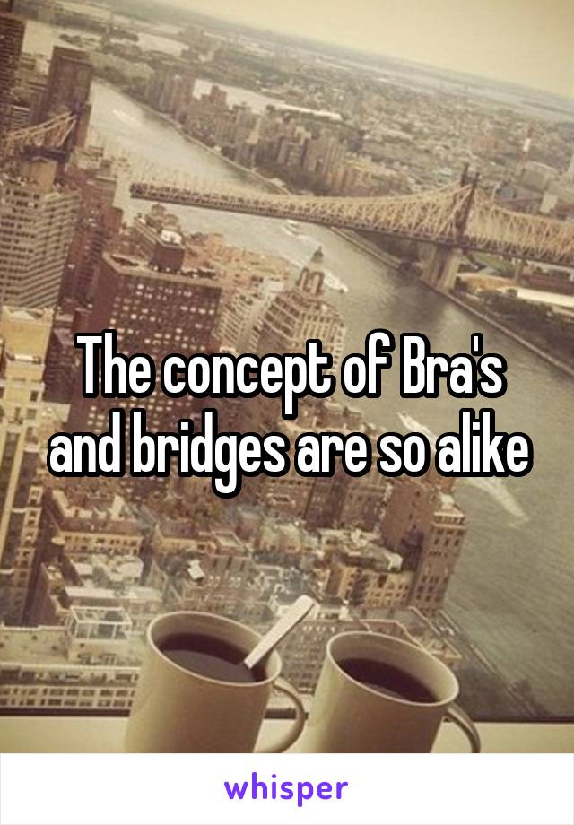 The concept of Bra's and bridges are so alike