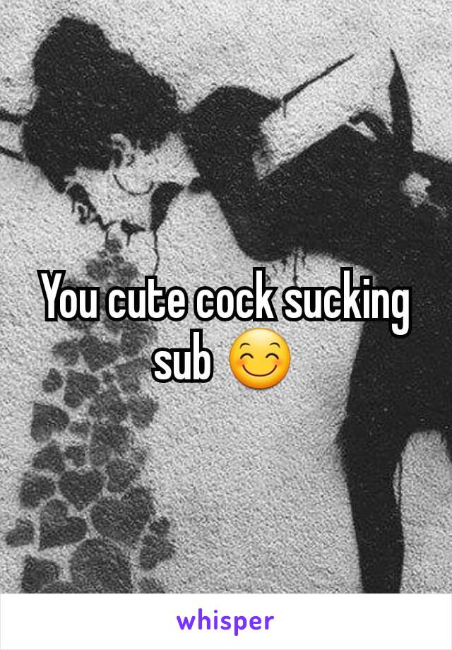 You cute cock sucking sub 😊