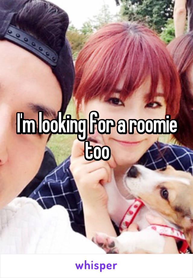 I'm looking for a roomie too