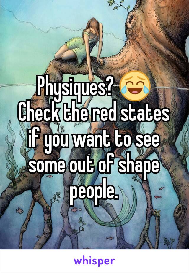 Physiques? 😂
Check the red states if you want to see some out of shape people.