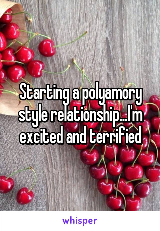 Starting a polyamory style relationship...I'm excited and terrified
