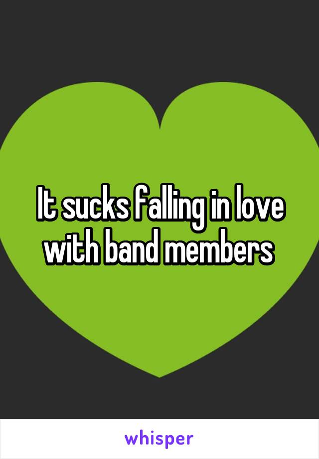 It sucks falling in love with band members 