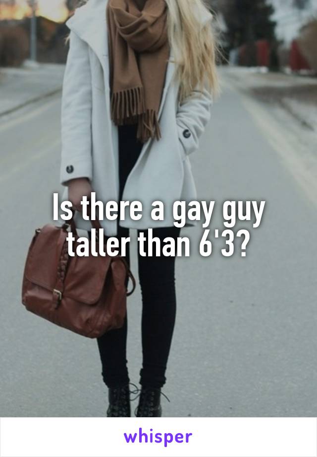 Is there a gay guy taller than 6'3?