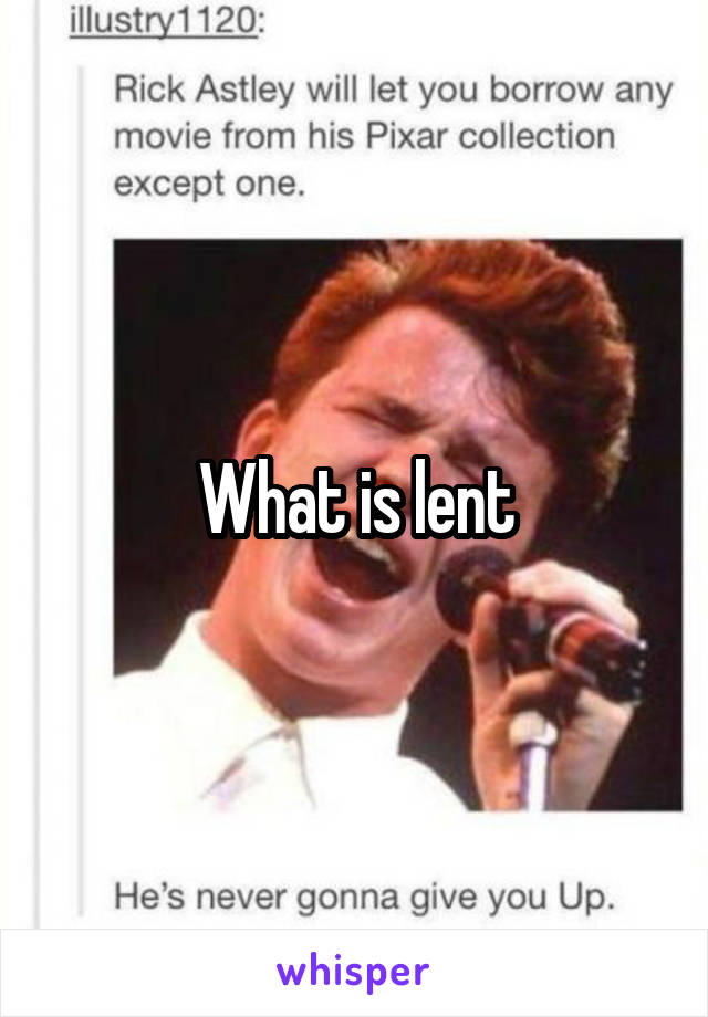 What is lent
