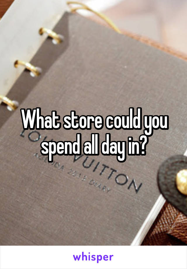 What store could you spend all day in?