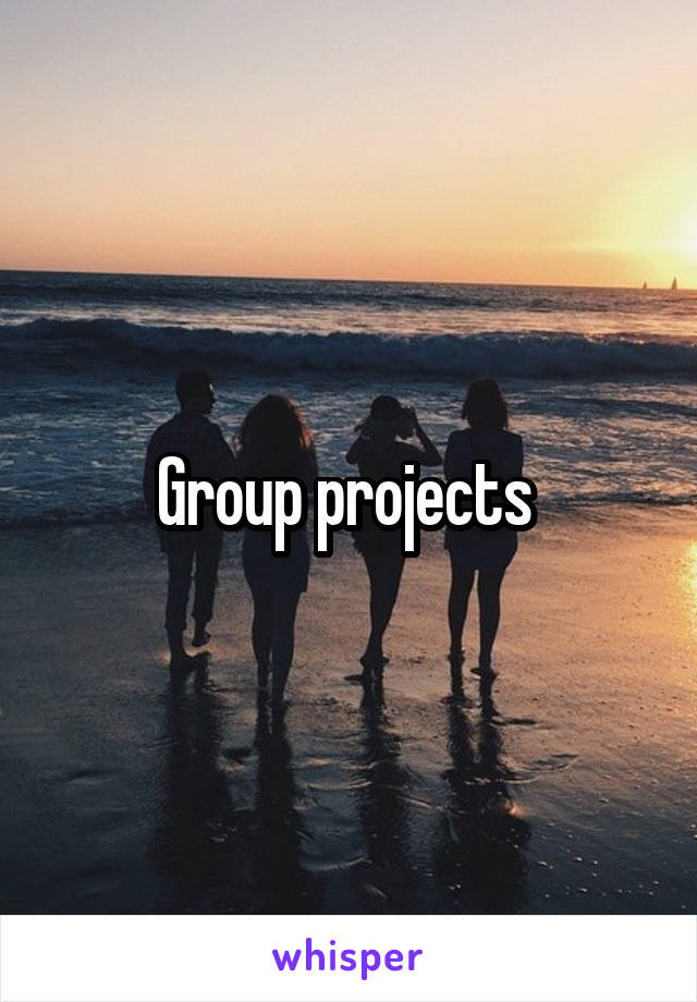 Group projects 